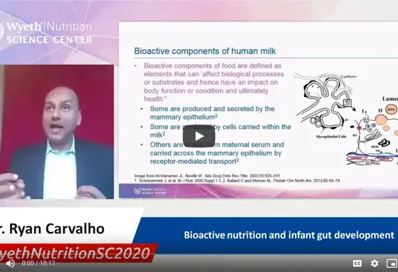 Bioactive nutrition and infant gut development